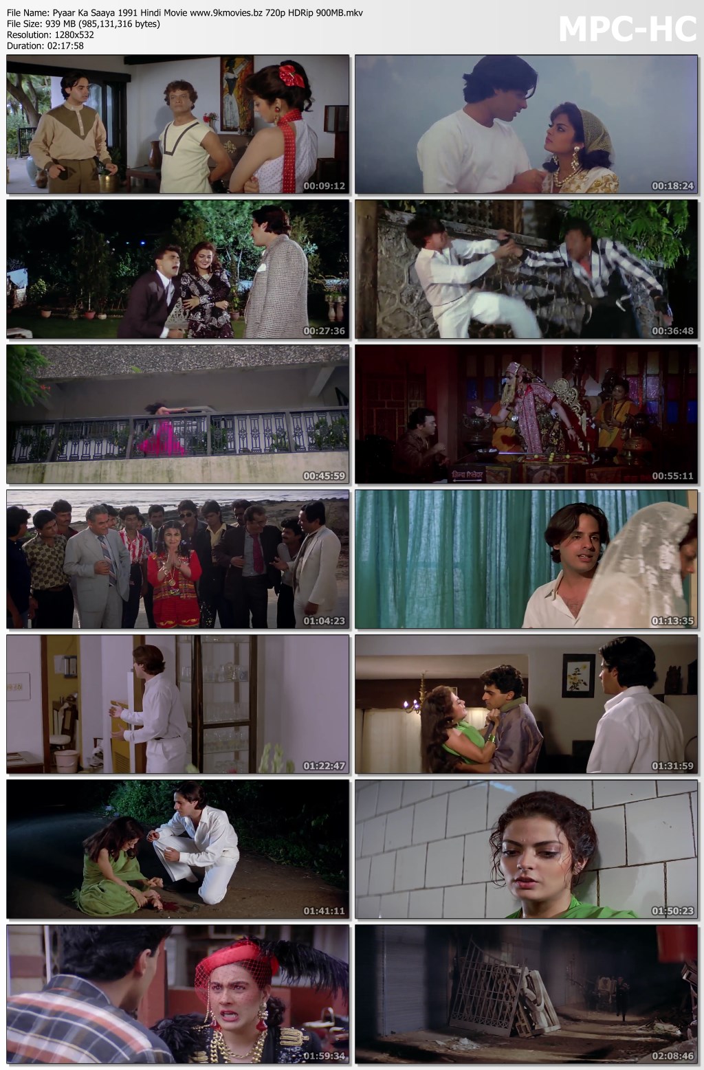 Pyaar Ka Saaya 1991 Hindi Movie 720p HDRip 945MB Download - 1kMovies