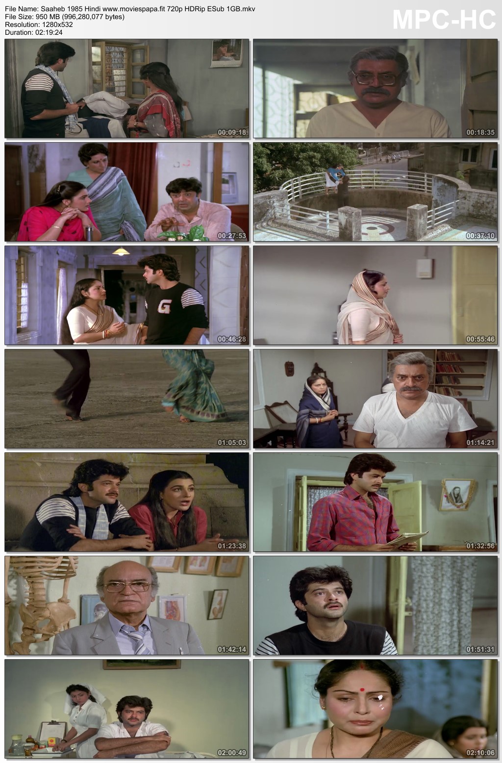 Saaheb 1985 Hindi 720p HDRip ESub 1GB Download | Moviespapa