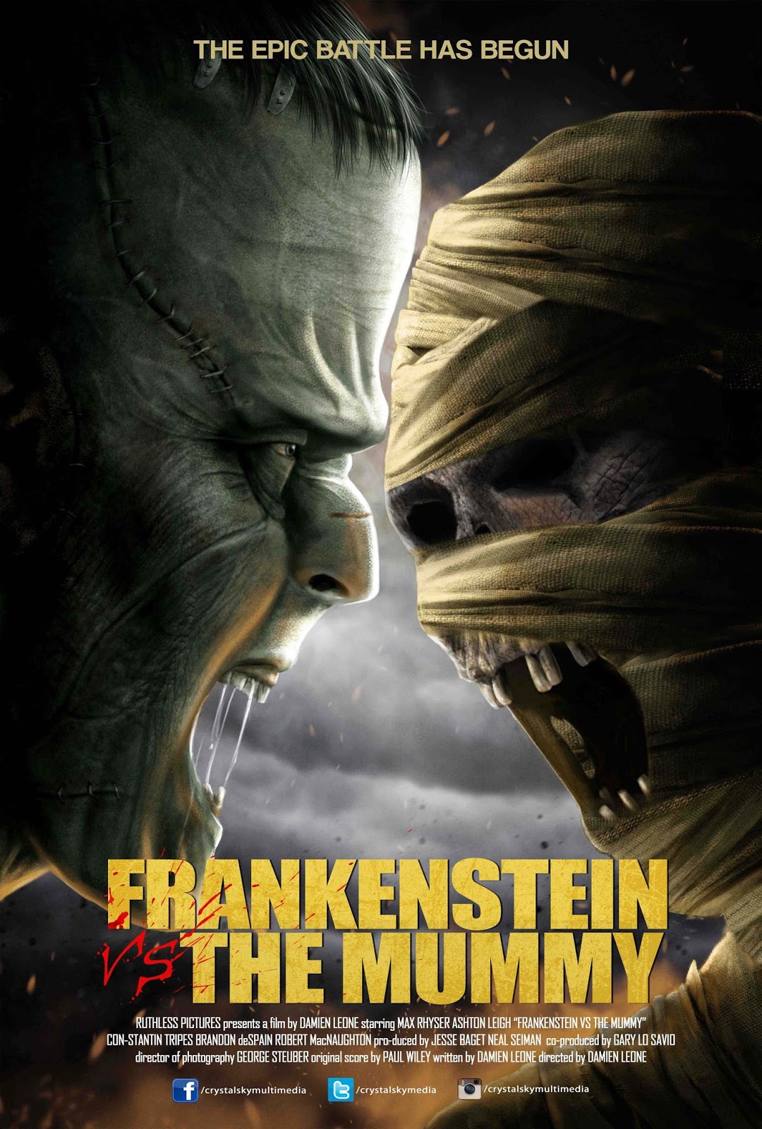 Frankenstein vs. The Mummy 2015 UNRATED Hindi Dual Audio 400MB BluRay ESubs Download