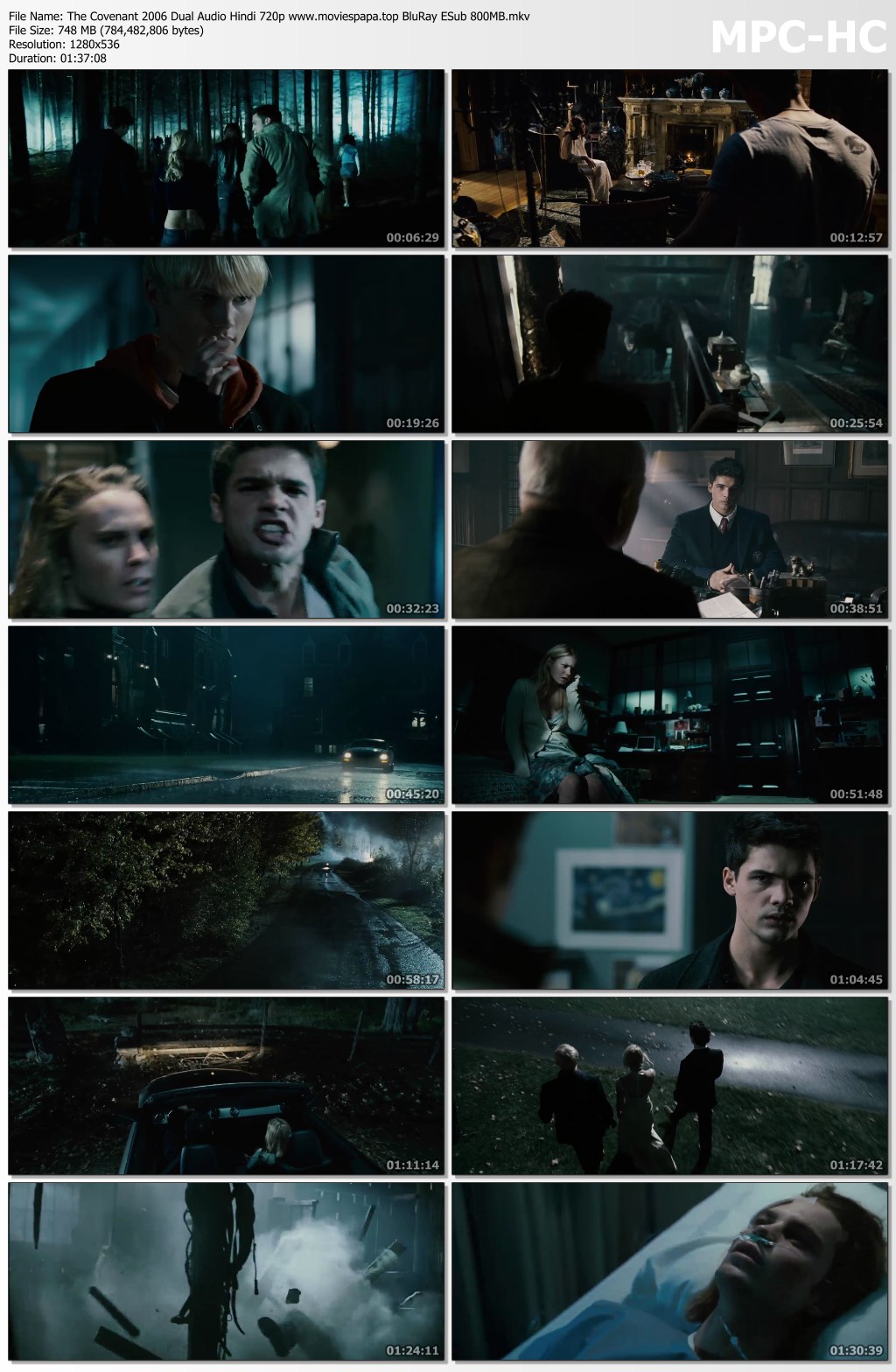 The Covenant 2006 Dual Audio Hindi 720p BluRay ESub 800MB Download ...