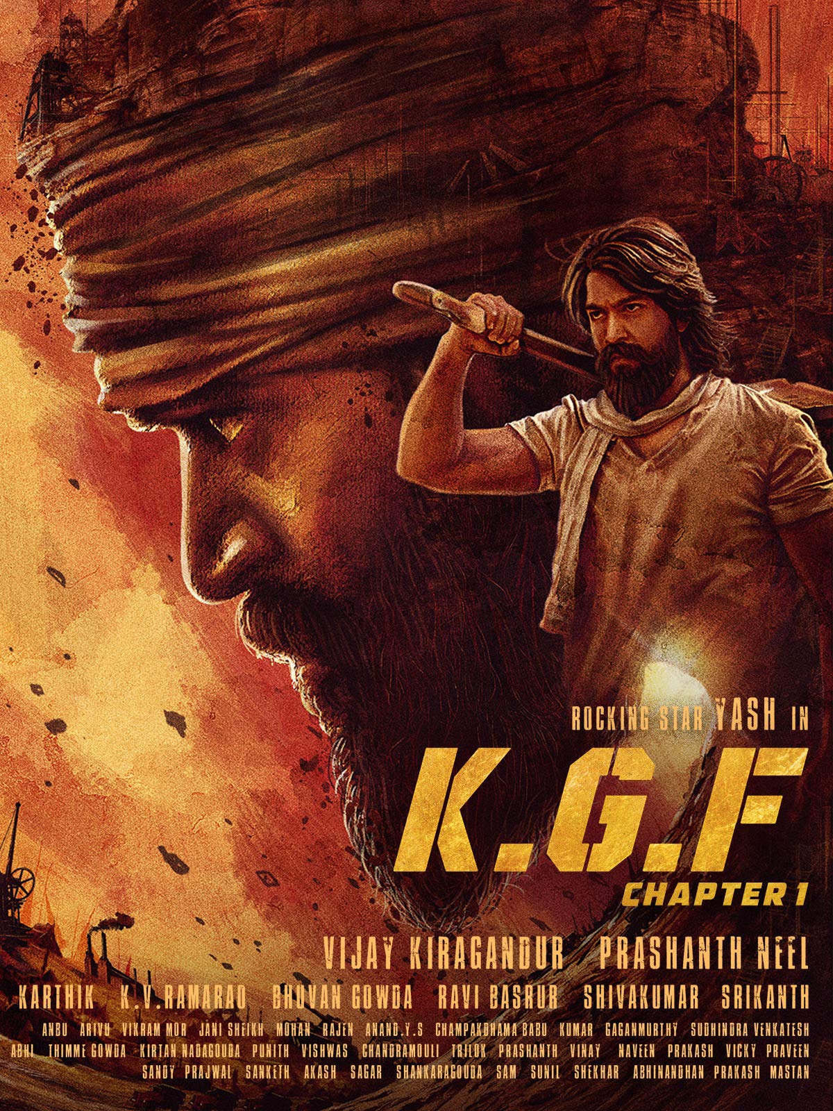 K.G.F Chapter 1 (2018) Hindi Dubbed 450MB HDRip 480p Free Download