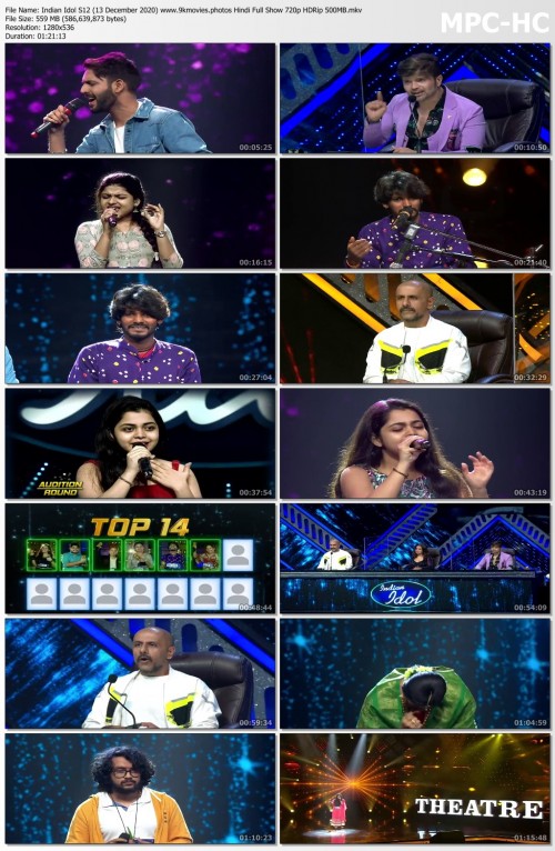 Indian Idol S12 (13 December 2020) www.9kmovies.photos Hindi Full Show 720p HDRip 500MB.mkv thumbs