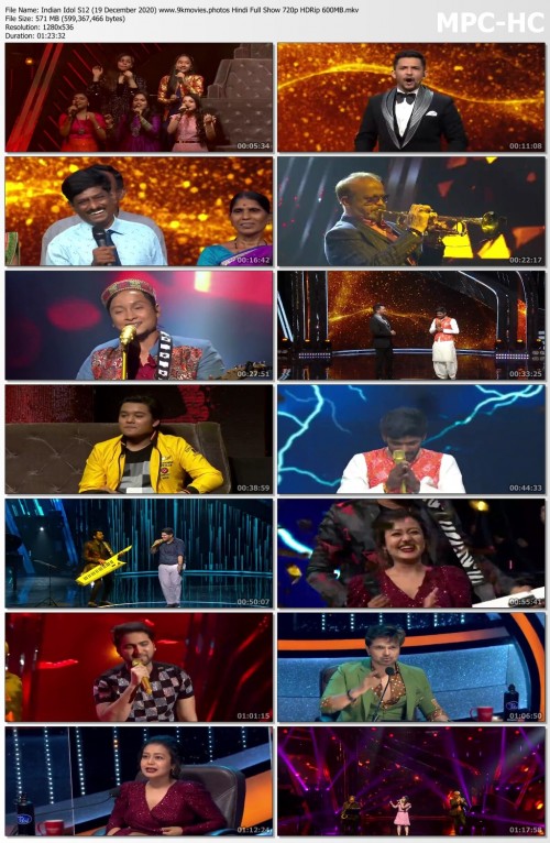 Indian Idol S12 (19 December 2020) www.9kmovies.photos Hindi Full Show 720p HDRip 600MB.mkv thumbs