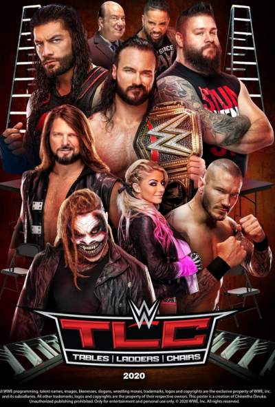 WWE TLC Tables, Ladders & Chairs (20th December 2020) English HDRip 500MB Download