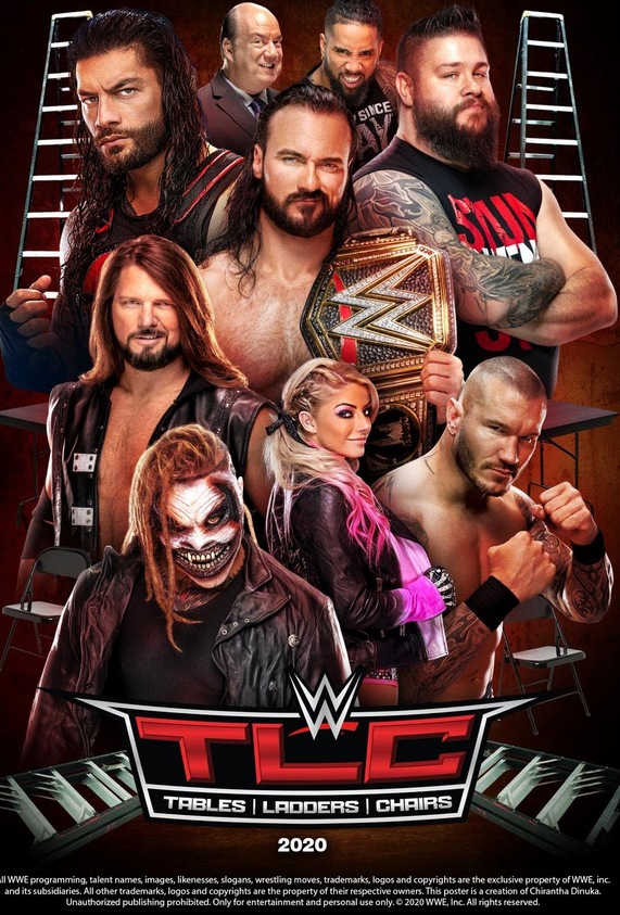 WWE TLC Tables, Ladders & Chairs (20th December 2020) English 720p HDRip 1.2GB | 585MB Download