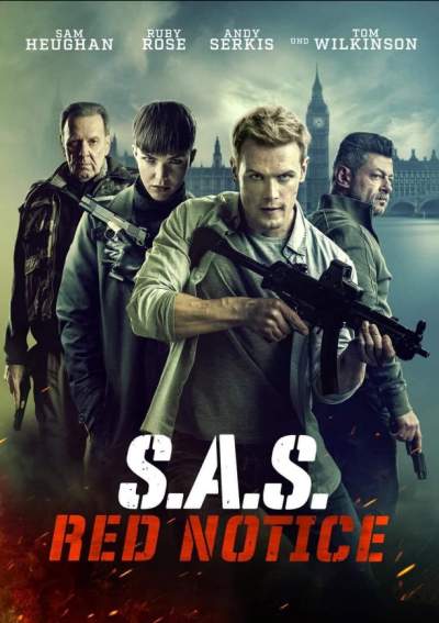 SAS Red Notice 2021 English 720p HDRip 800MB Download