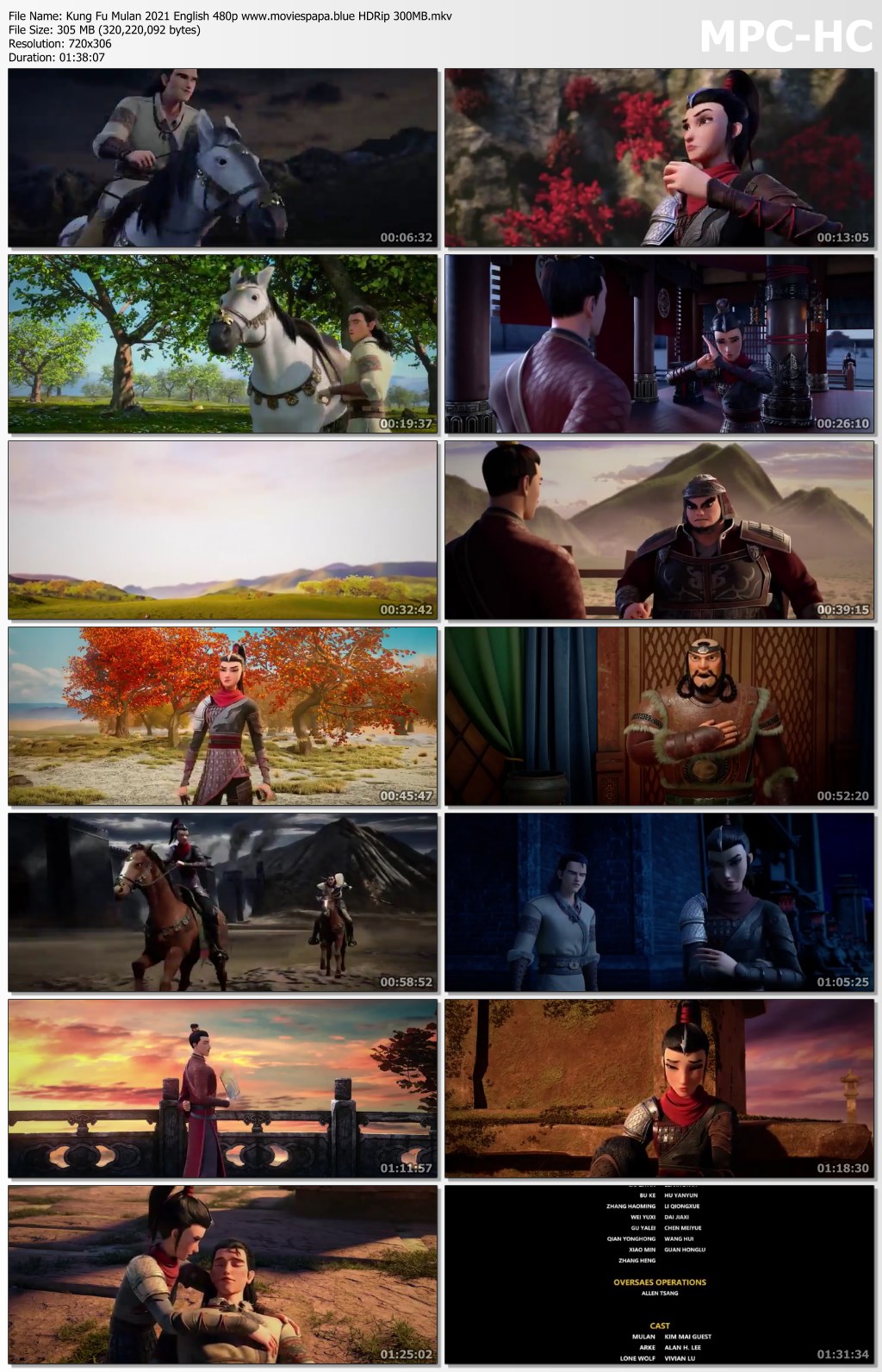 Kung Fu Mulan 2021 English 480p HDRip 300MB Download | Moviespapa