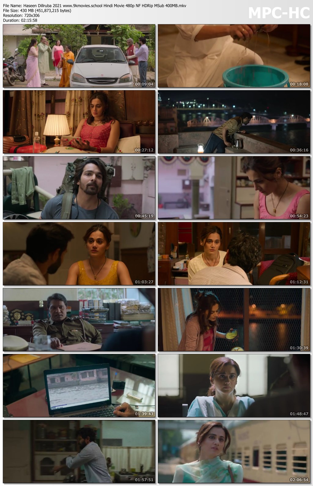 Haseen Dillruba (2021) 480p Netflix HDRip | 400 MB Download