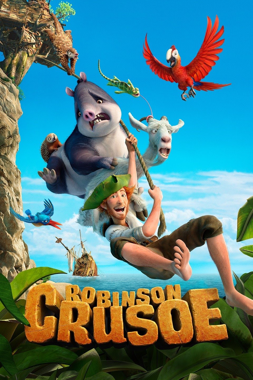 Robinson Crusoe 2016 Dual Audio Hindi ORG 480p BluRay ESub 300MB Download