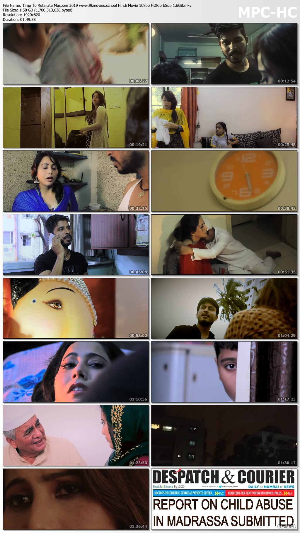 Time To Retaliate Masoom 2019 Hindi Movie 1080p HDRip ESub 1.6GB Download