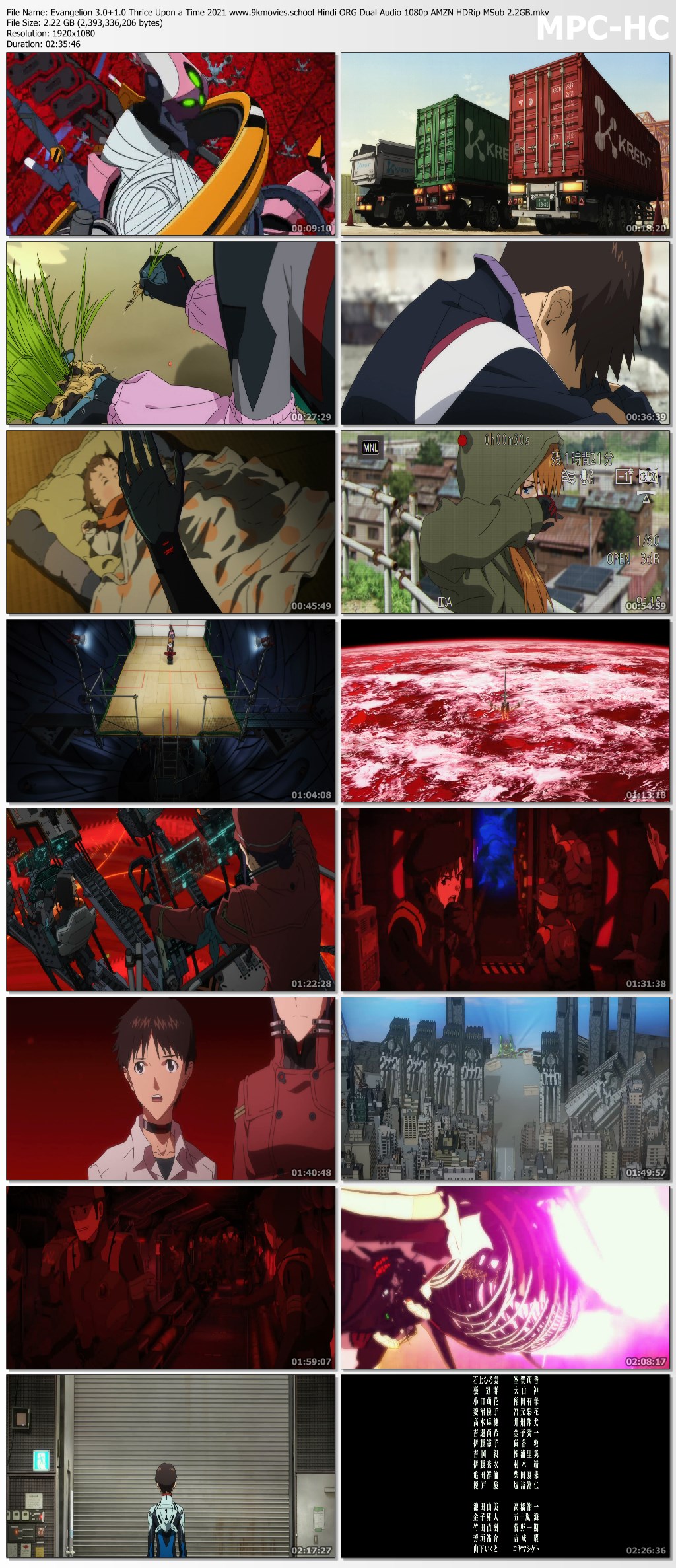 Evangelion 3.0+1.0 Thrice Upon a Time 2021 Hindi ORG Dual ...