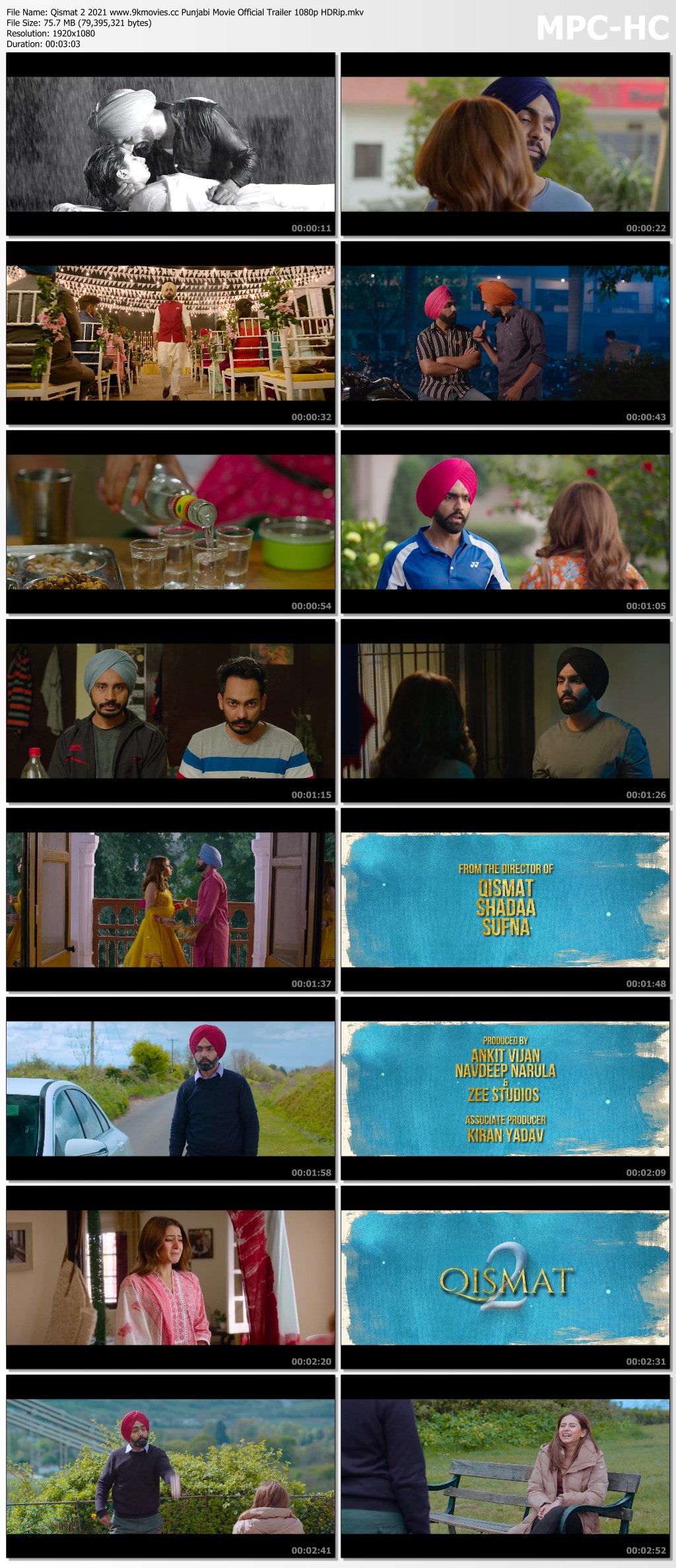 Qismat 2 2021 www.9kmovies.cc Punjabi Movie Official Trailer 1080p HDRip.mkv thumbsc121ff3a04820551