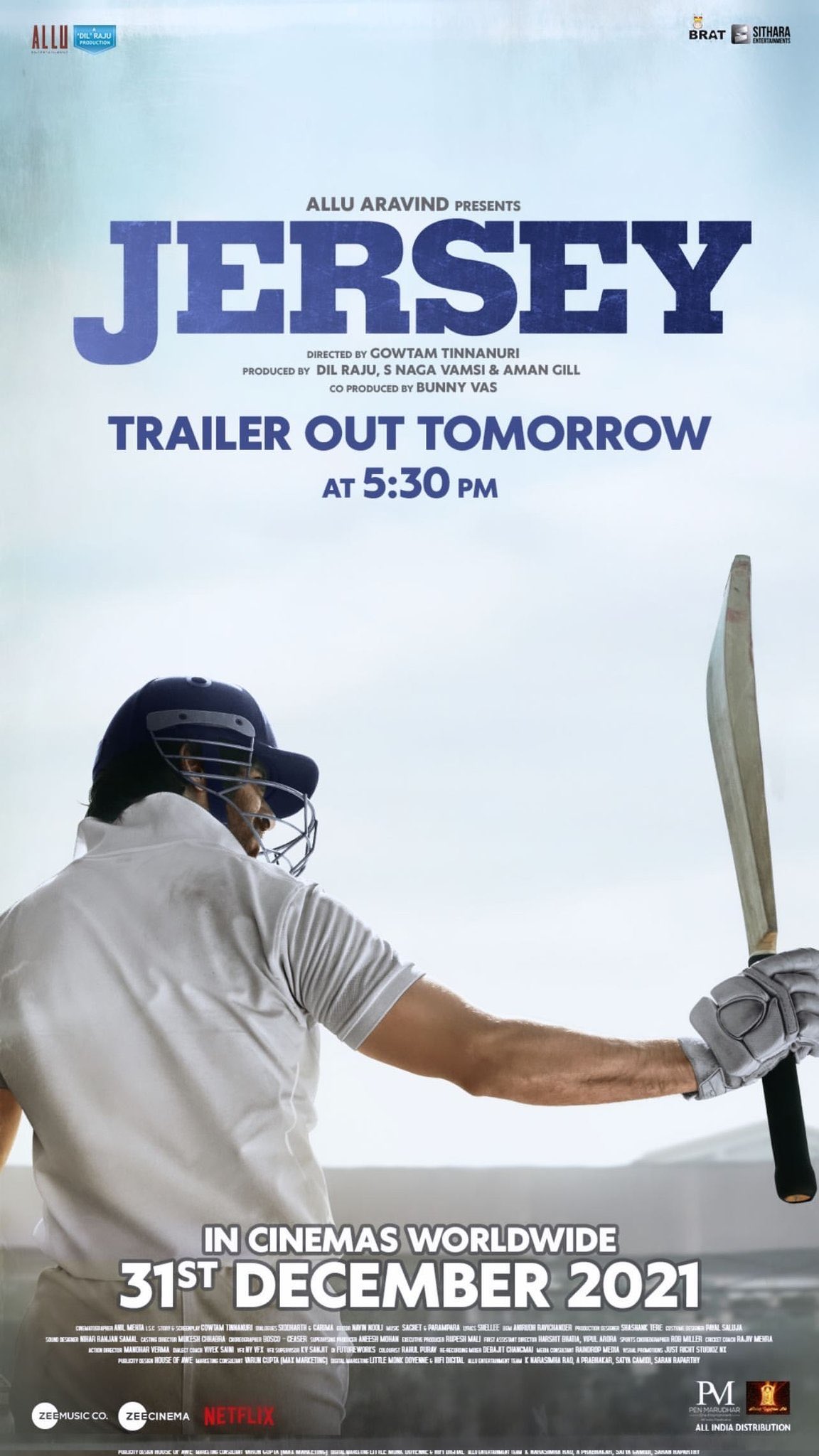 Jersey 2021 Hindi Movie Official Trailer 1080p HDRip 30MB Download