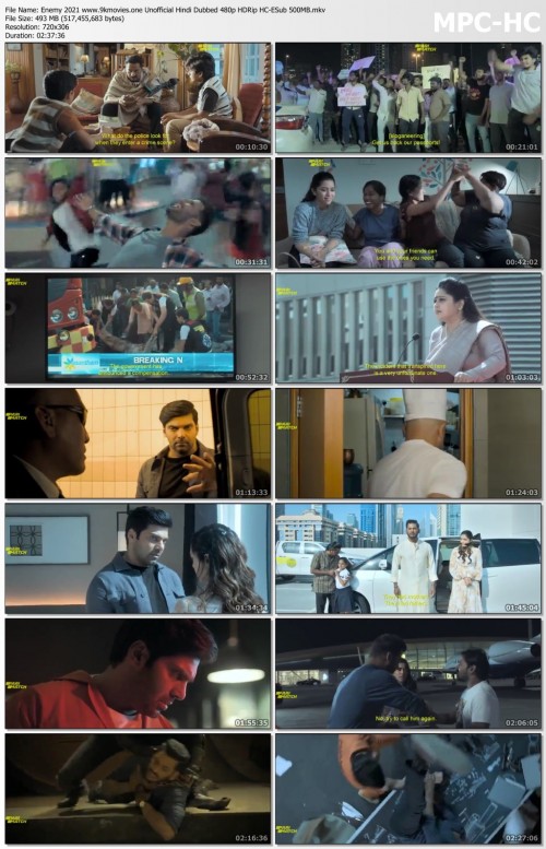 Enemy 2021 www.9kmovies.one Unofficial Hindi Dubbed 480p HDRip HC ESub 500MB.mkv thumbs