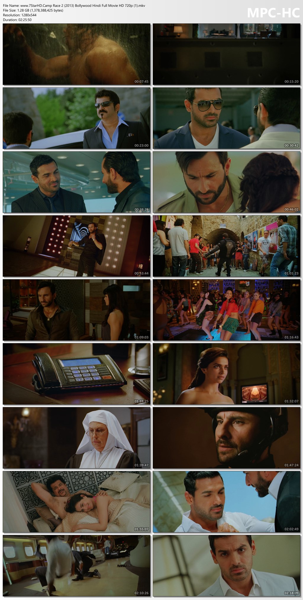  Race 2 (2013) Hindi Movie 400MB BluRay 480p ESubs Download