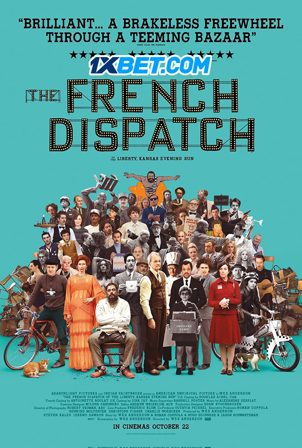 The French Dispatch (2021) Bengali Dubbed (VO) WEBRip 720p [HD] [1XBET]