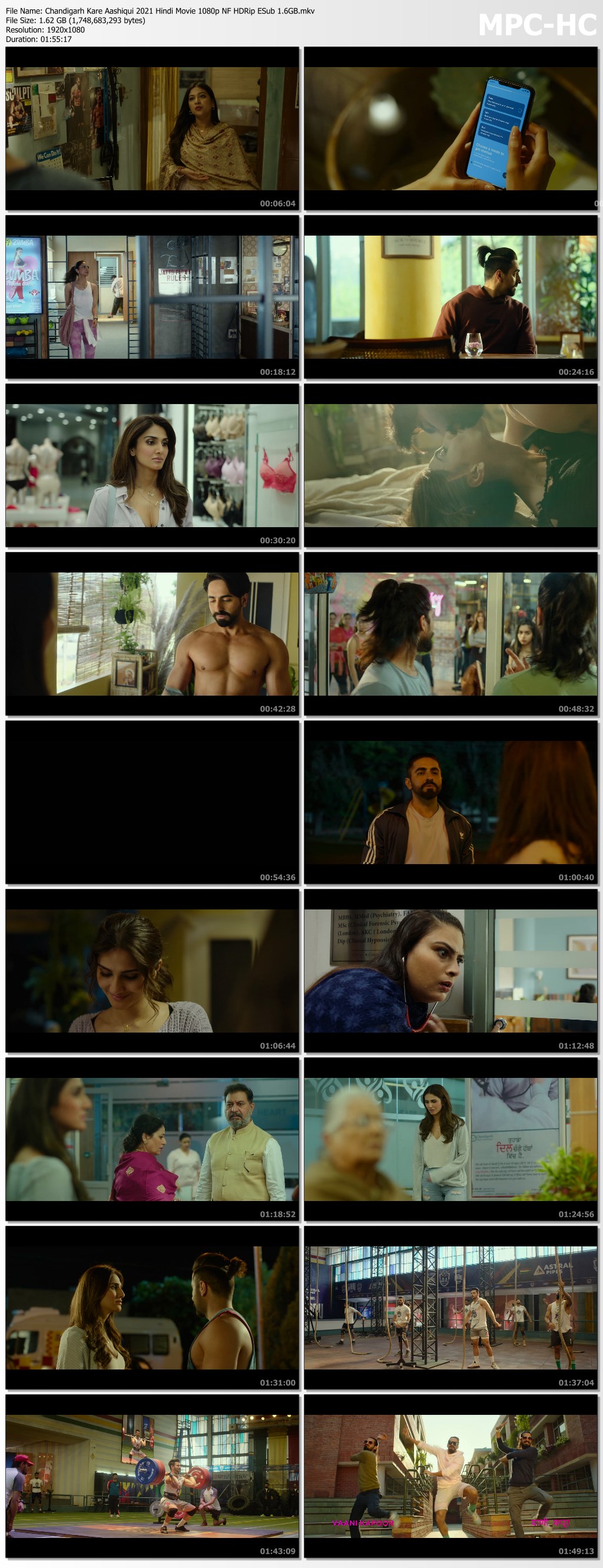 Chandigarh Kare Aashiqui 2021 Hindi Movie 1080p NF HDRip ESub 1.6GB.mkv thumbs
