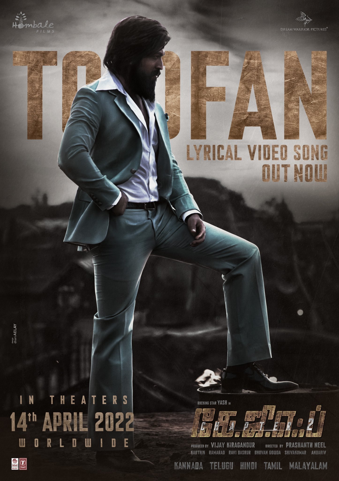 Toofan Lyrical (Hindi) KGF Chapter 2 2022 Video Song 1080p HDRip Free Download