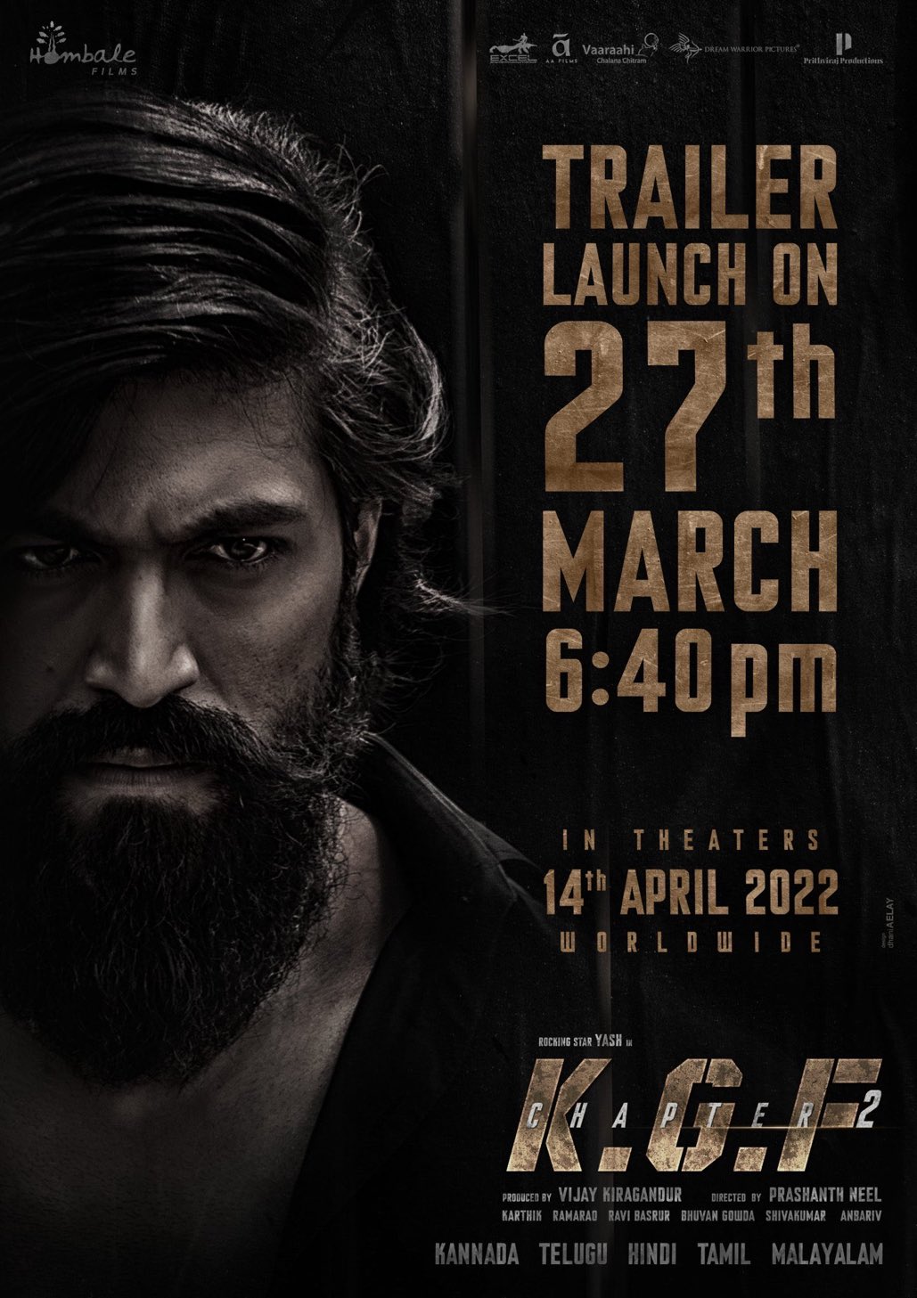 KGF Chapter 2 2022 Hindi Dubbed Movie Official Trailer Download 60MB