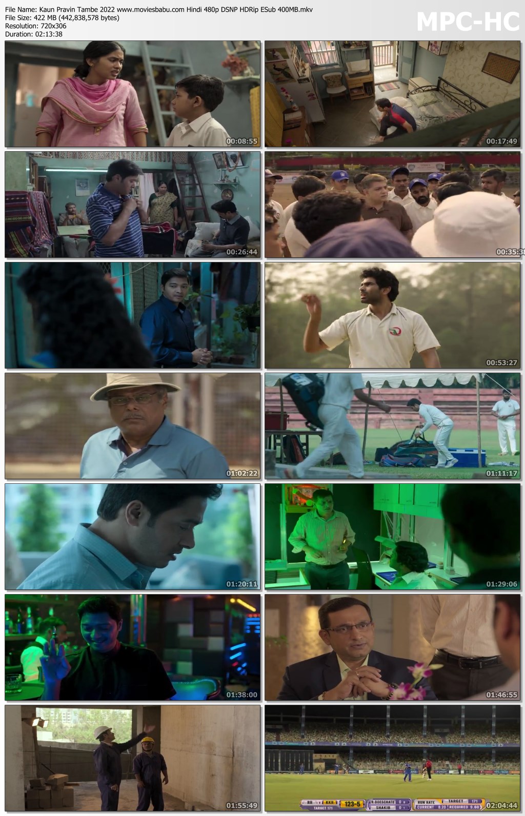 Kaun Pravin Tambe 2022 Hindi Movie DSNP HDRip ESub Download