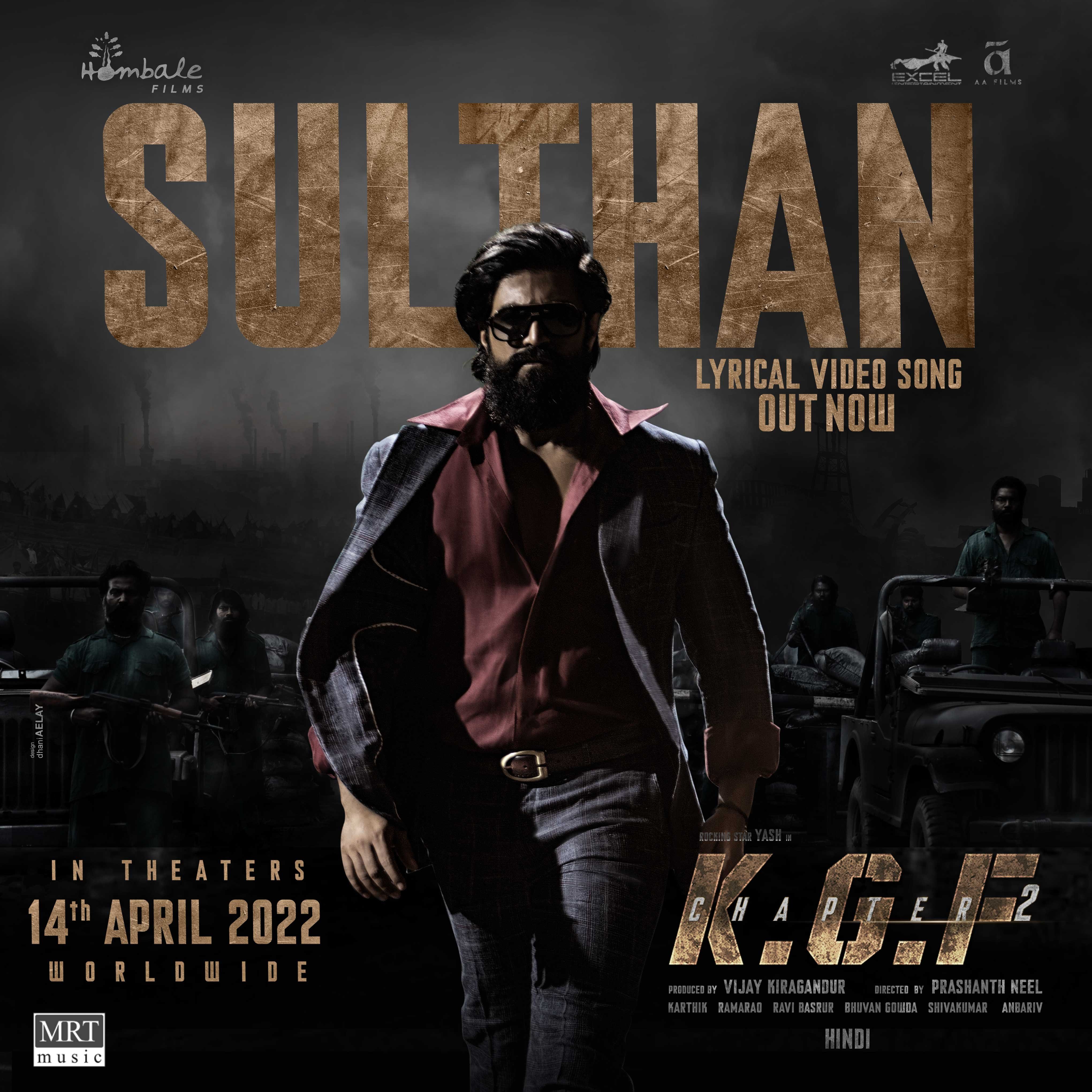 Sulthan Lyrical (Hindi) KGF Chapter 2 2022 Video Song 1080p | 720p HDRip 107MB Download