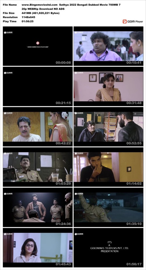 www.Bingemovieshd.com Sathya 2022 Bengali Dubbed Movie 700MB 720p WEBRip Download NO ADS Snapshot