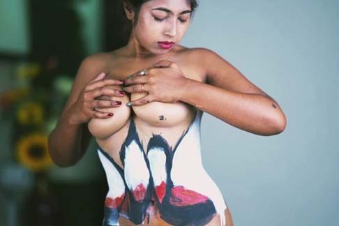 Neelam from Naari Magazine body Painting Video