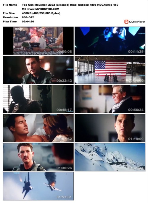 Top Gun Maverick 2022 (Cleaned) Hindi Dubbed 480p HDCAMRip 450MB www.MVHOSTHD.COM Snapshot