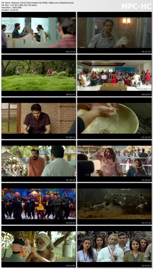 Maharshi (2019) Hindi Dubbed HQ HDRip 1080p www.10starhd.lol.mkv thumbs