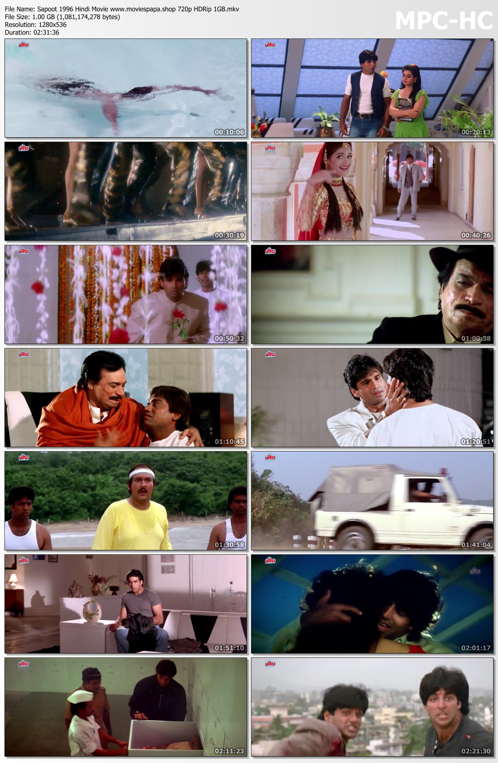 Sapoot 1996 Hindi Movie 720p HDRip 1GB Download