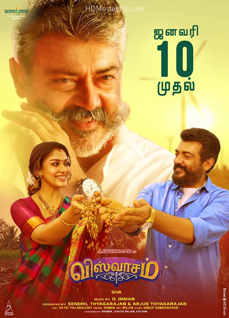 Viswasam 2022 ORG Hindi Dubbed 480p HDRip ESub 450MB Download