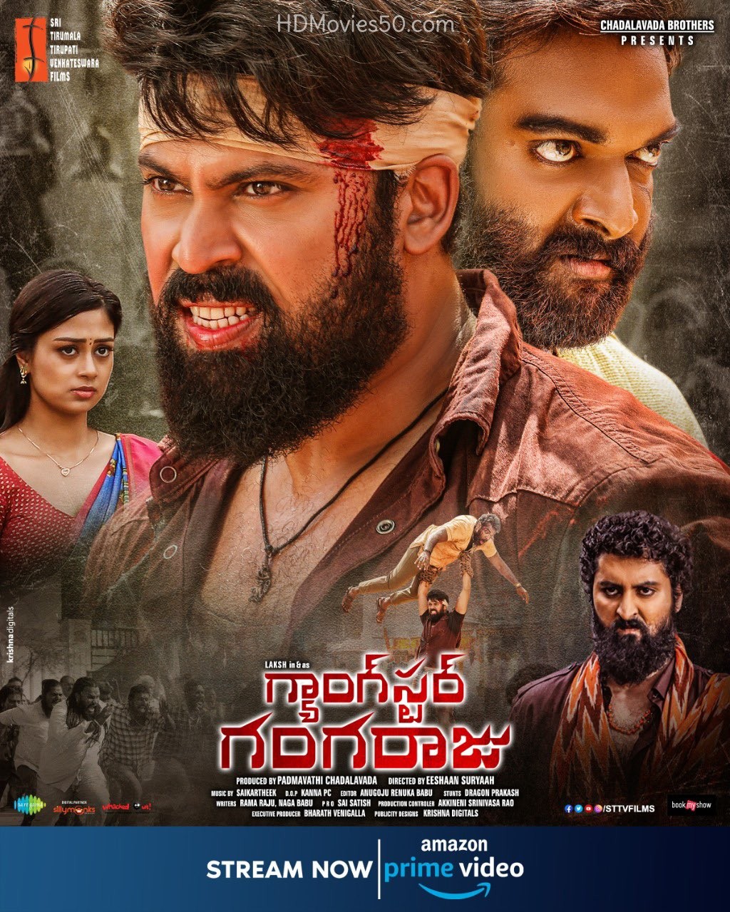 Gangster Gangaraju (2022) 480p HDRip Hindi ORG Dual Audio Movie UNCUT ESubs [450MB]