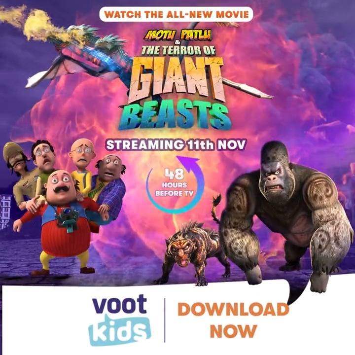 Motu Patlu And The Terror Of Giant Beasts 2022 Hindi Dubbed 720p 480p VOOT HDRip x264