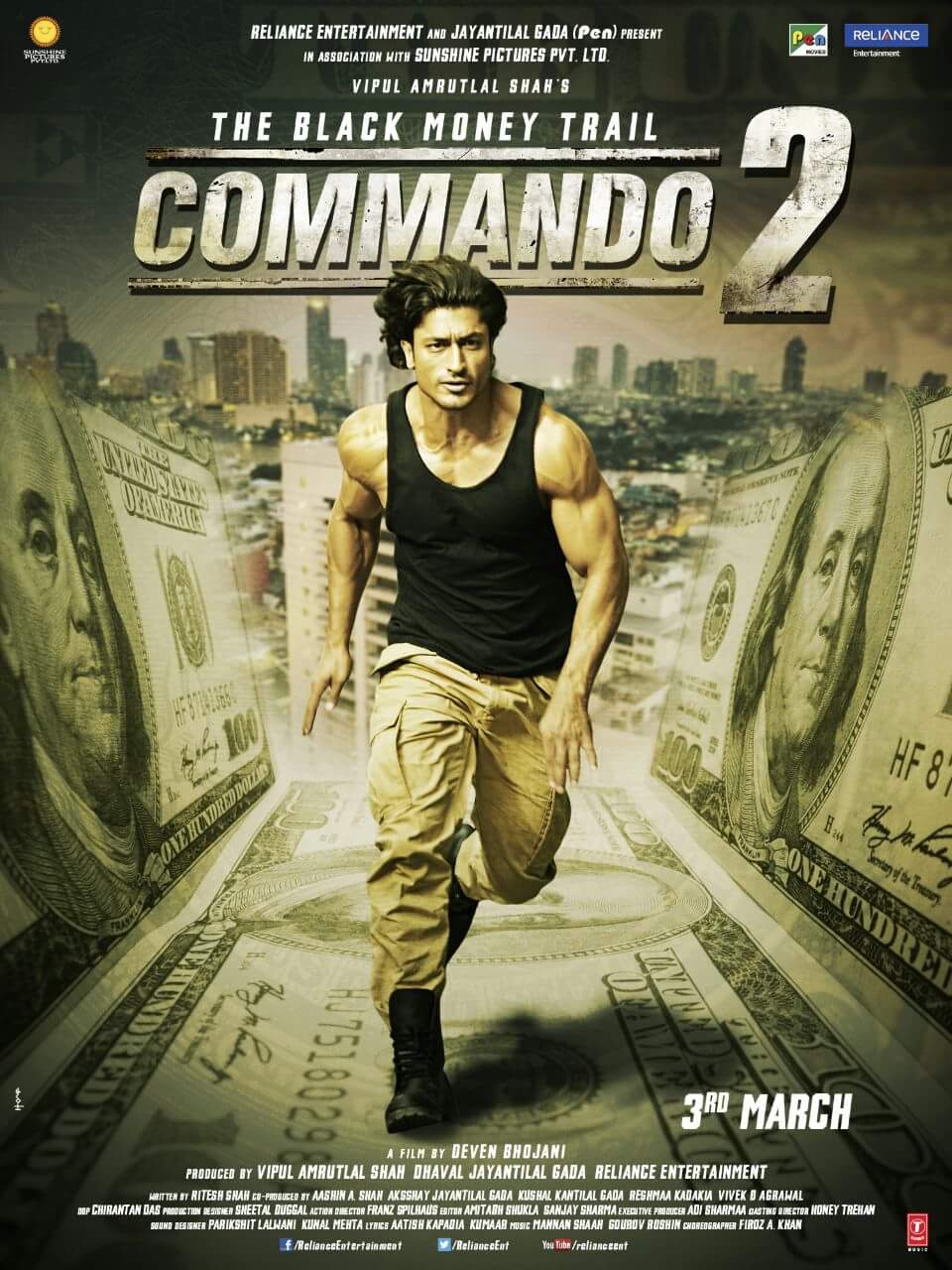Commando 2 2016 Hindi Movie 720p ZEE5 HDRip 1.1GB Download