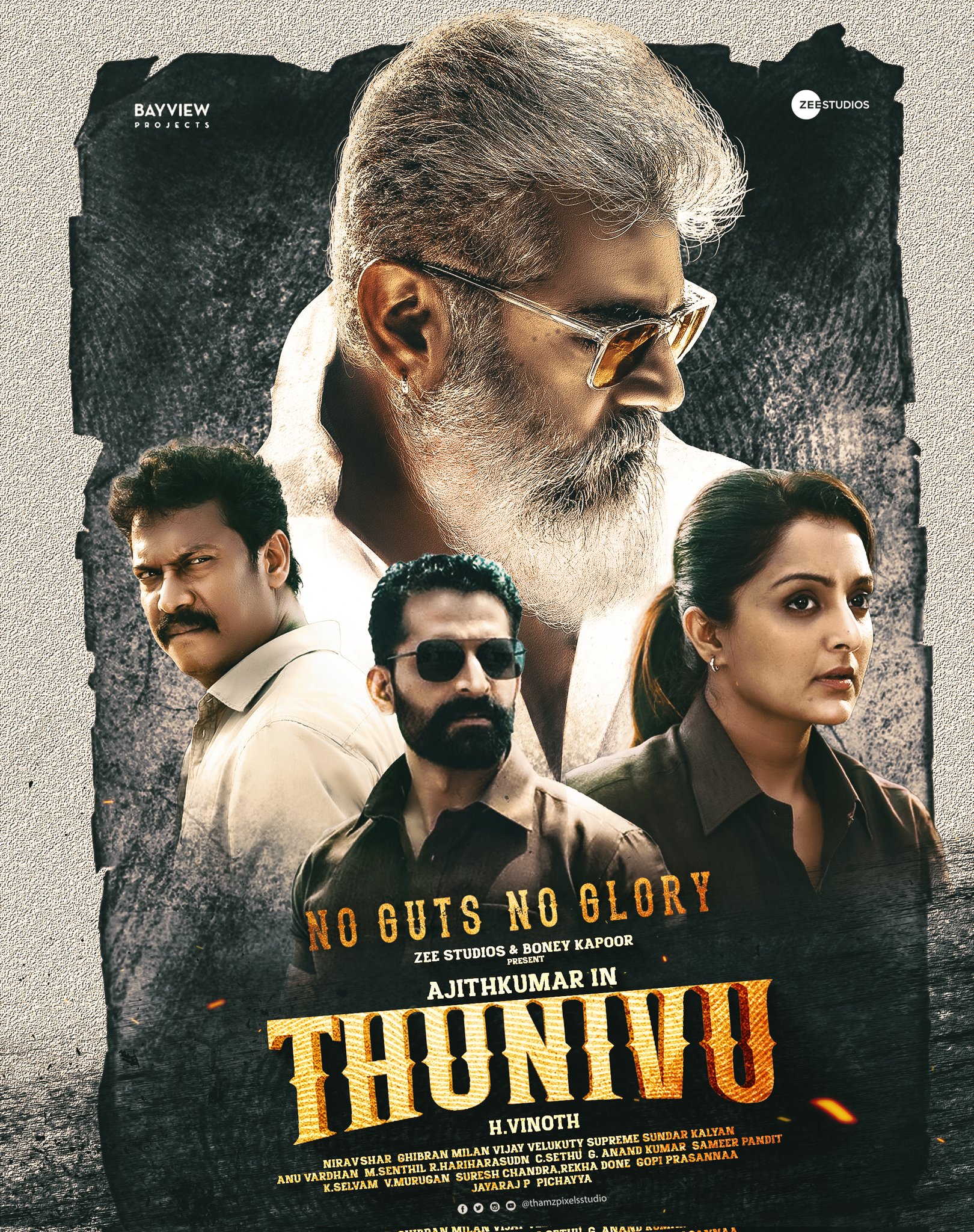 Thunivu (2023) 720p HQ PreDVDRip Full Tamil Movie [900MB]