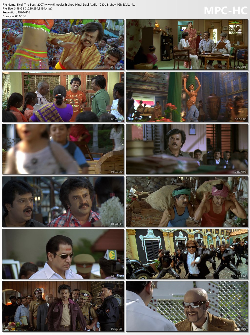 Sivaji The Boss 2007 Hindi Dual Audio 1080p BluRay 3.9GB ESub Download ...