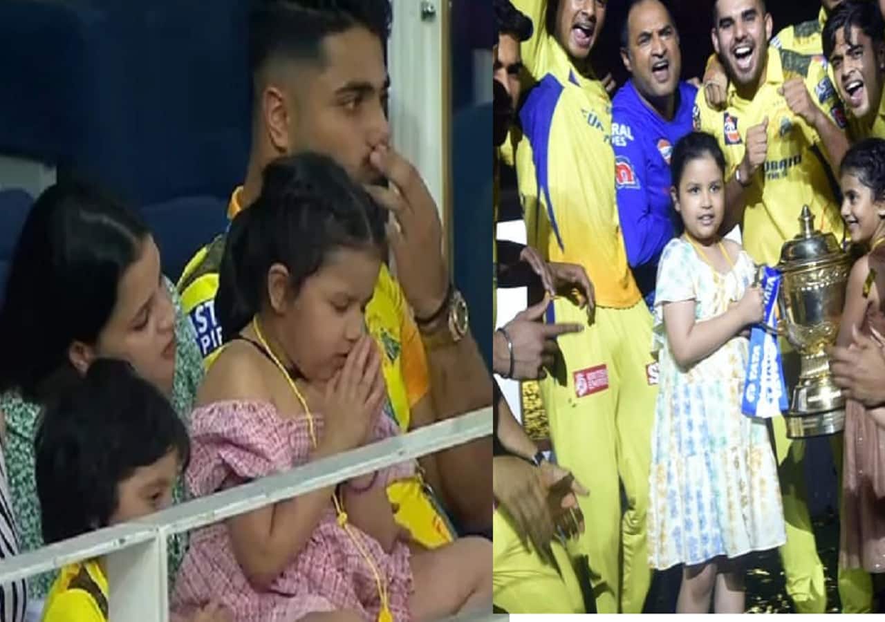 IPL 2023 final Picture of Ziva Dhoni praying ahead CSK vs GT goes viral netizens say her prayers were heard
