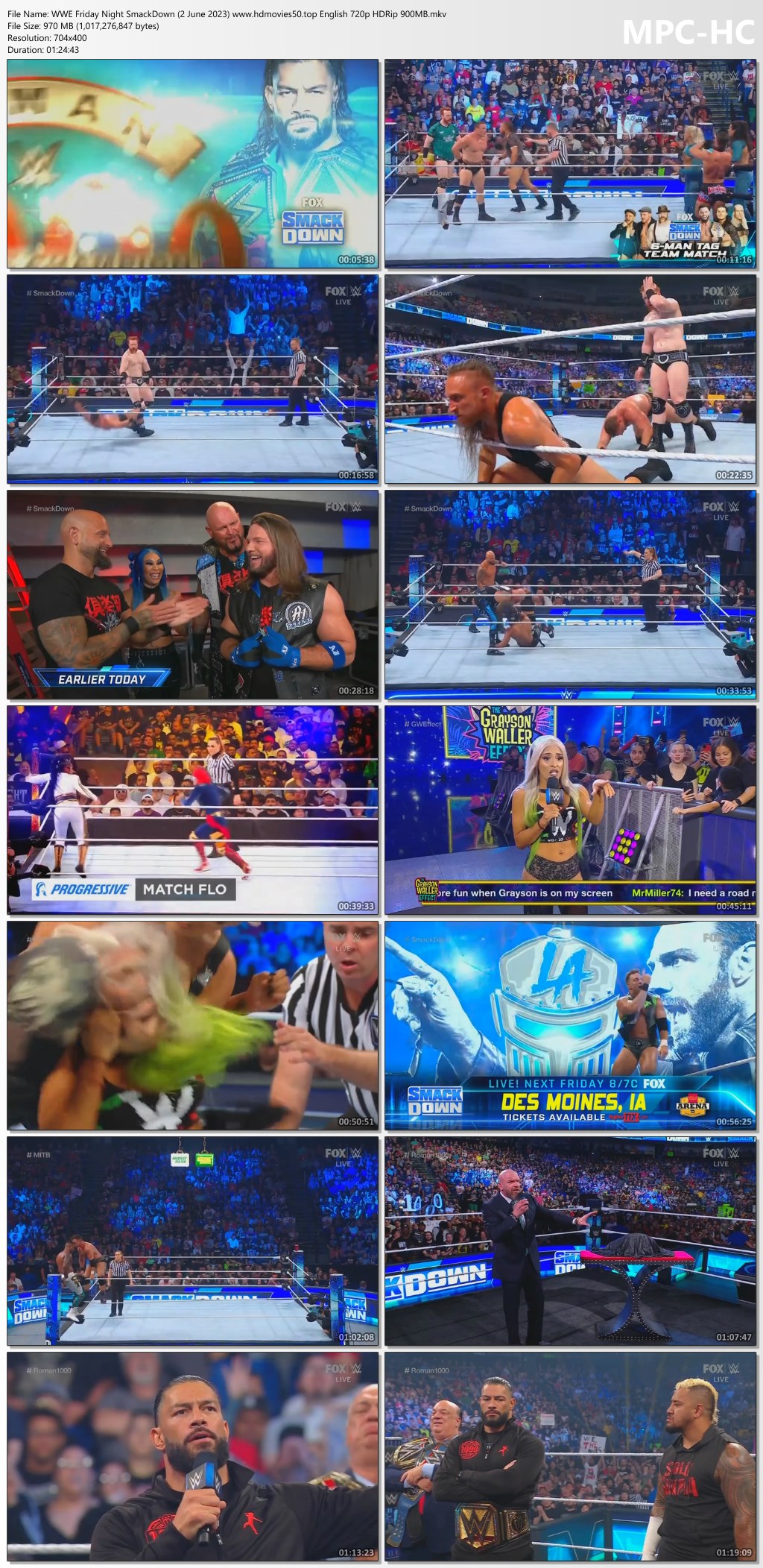 WWE Friday Night SmackDown 2 June 2023 www.hdmovies50.top English 720p HDRip 900MB.mkv thumbs