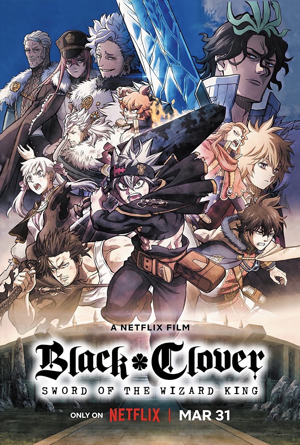 Black Clover Sword of the Wizard King (2023) 480p HDRip Hindi ORG Dual Audio Movie NF MSubs [350MB]