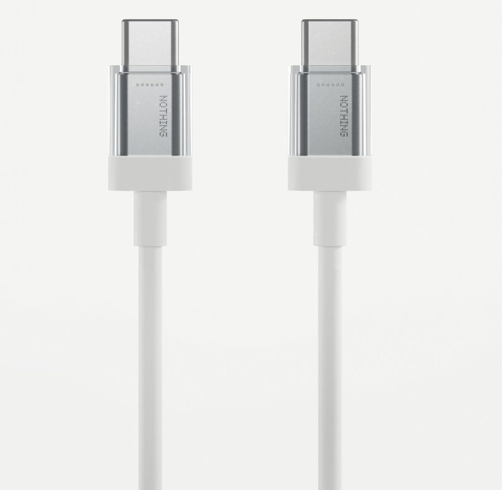 Nothing Phone 2 USB TypeC Cable Has Transparent Design