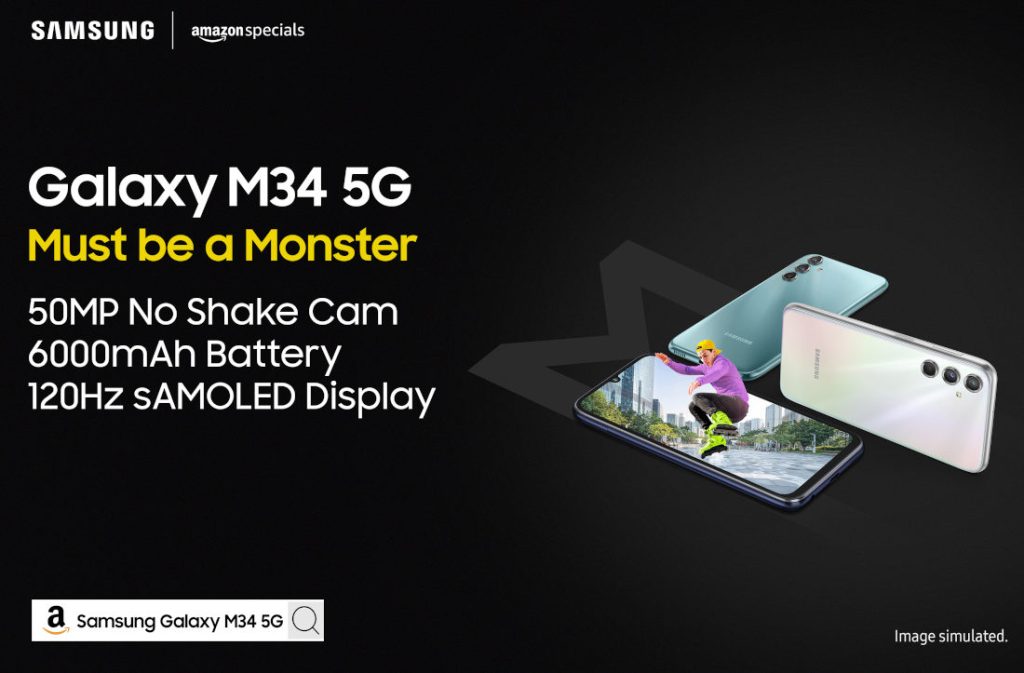Samsung Galaxy M34 5G 120Hz AMOLED Display 6000mAh Battery launching in India July 7