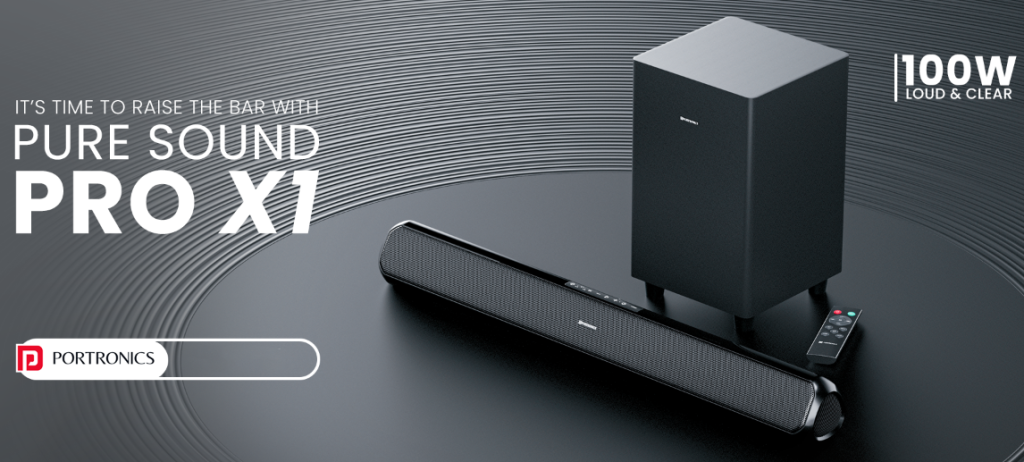 Portronics Pure Sound Pro X1 100W Wireless Soundbar launched At An Introductory Price Rs 5999