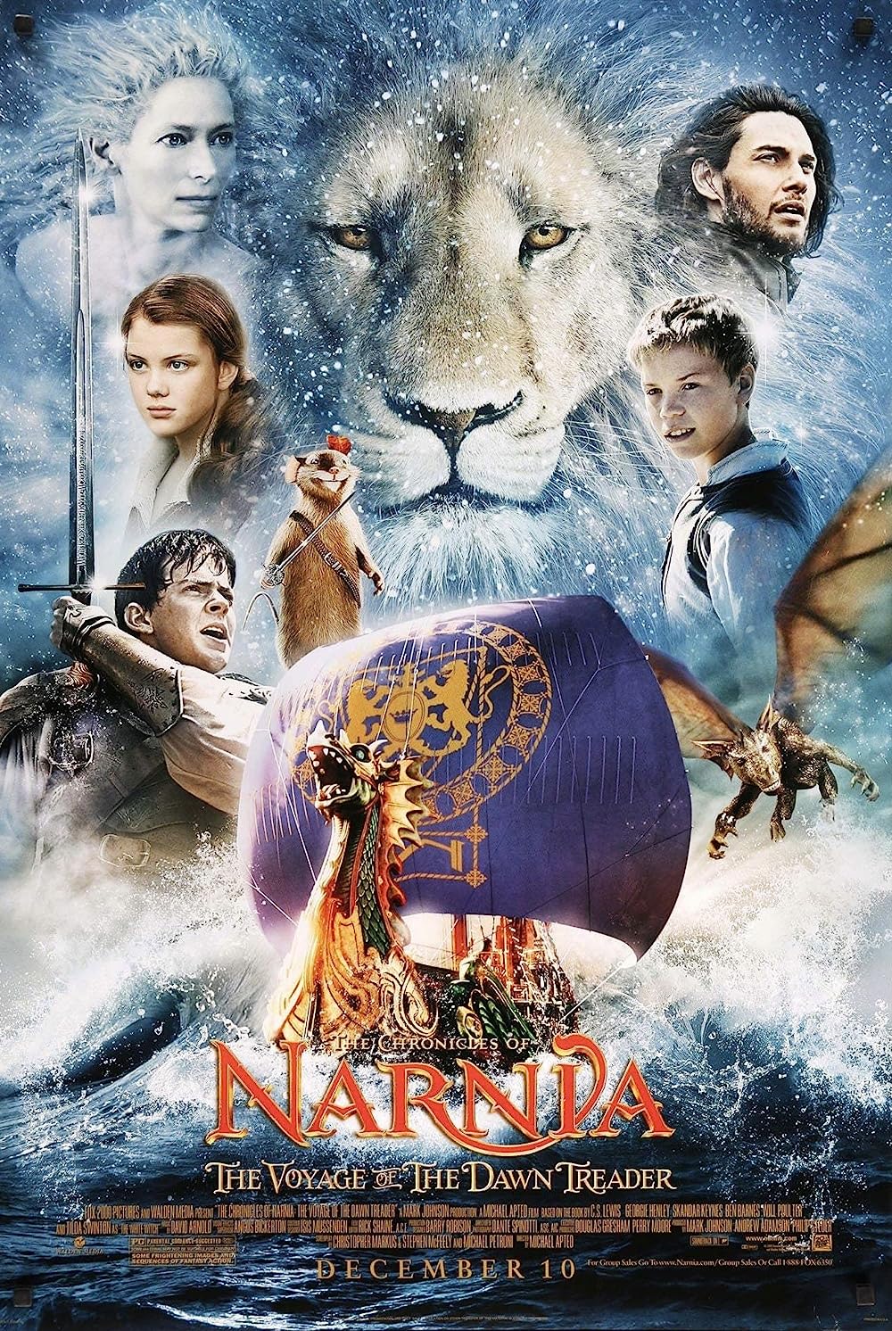 The Chronicles of Narnia The Voyage of the Dawn Treader 2010 Hindi Dual Audio 720p BluRay 1.1GB ESub Download