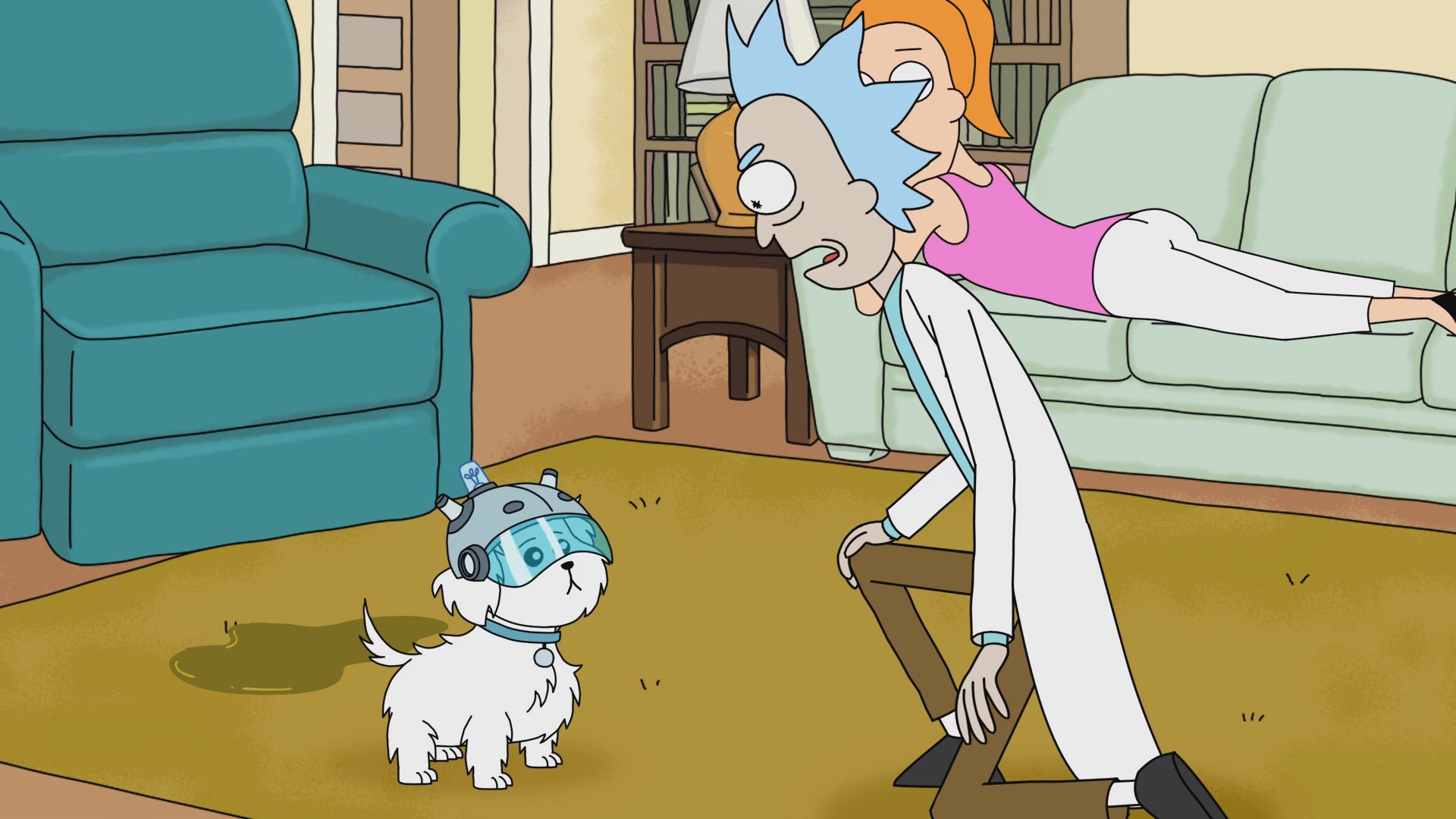 Rick and Morty (2013) S01E02 Lawnmower Dog (1080p BluRay x265 Garshasp).mkv snapshot 01.44.563