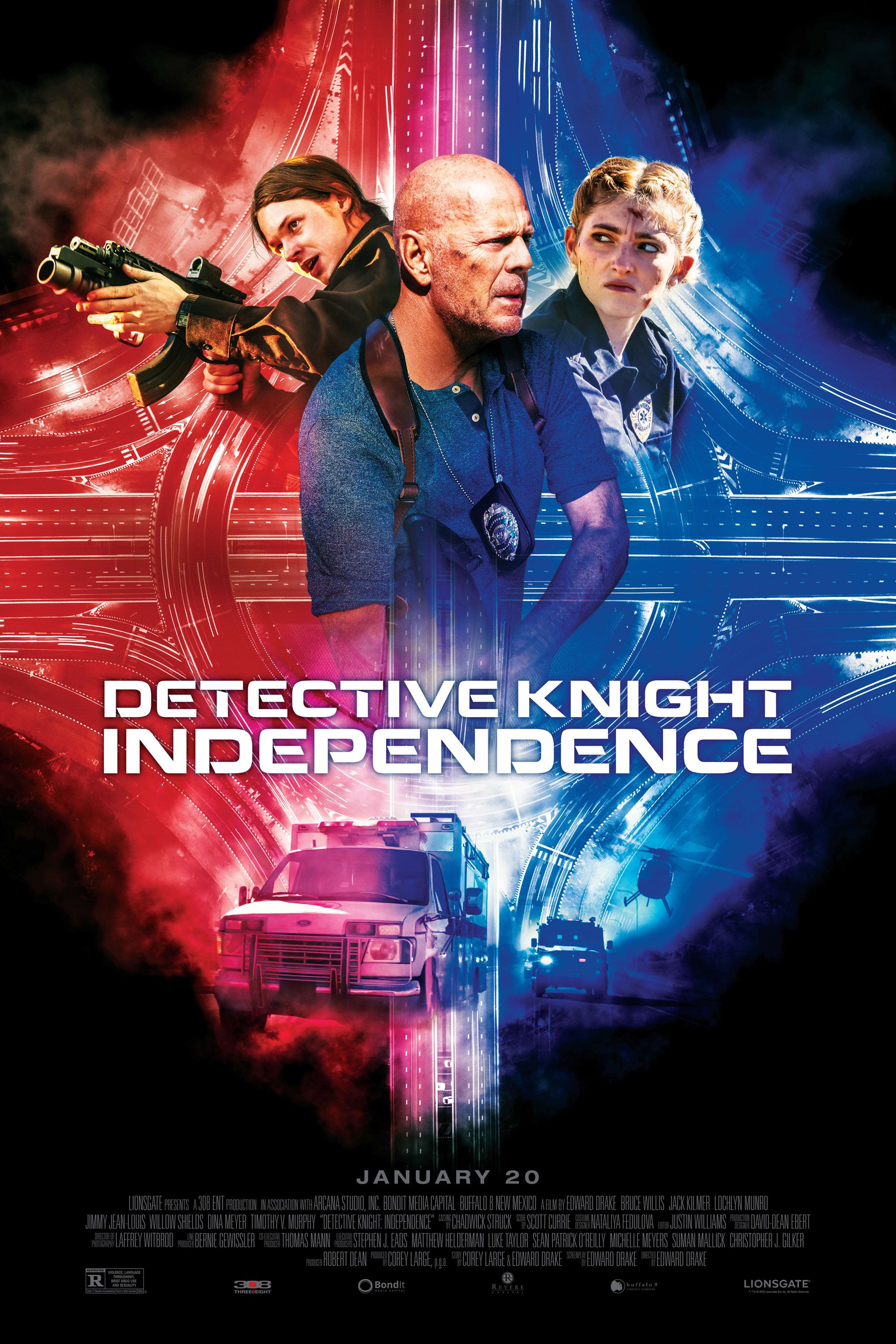 Detective Knight Independence (2023) 480p BluRay Hindi ORG Dual Audio Movie ESubs [450MB]