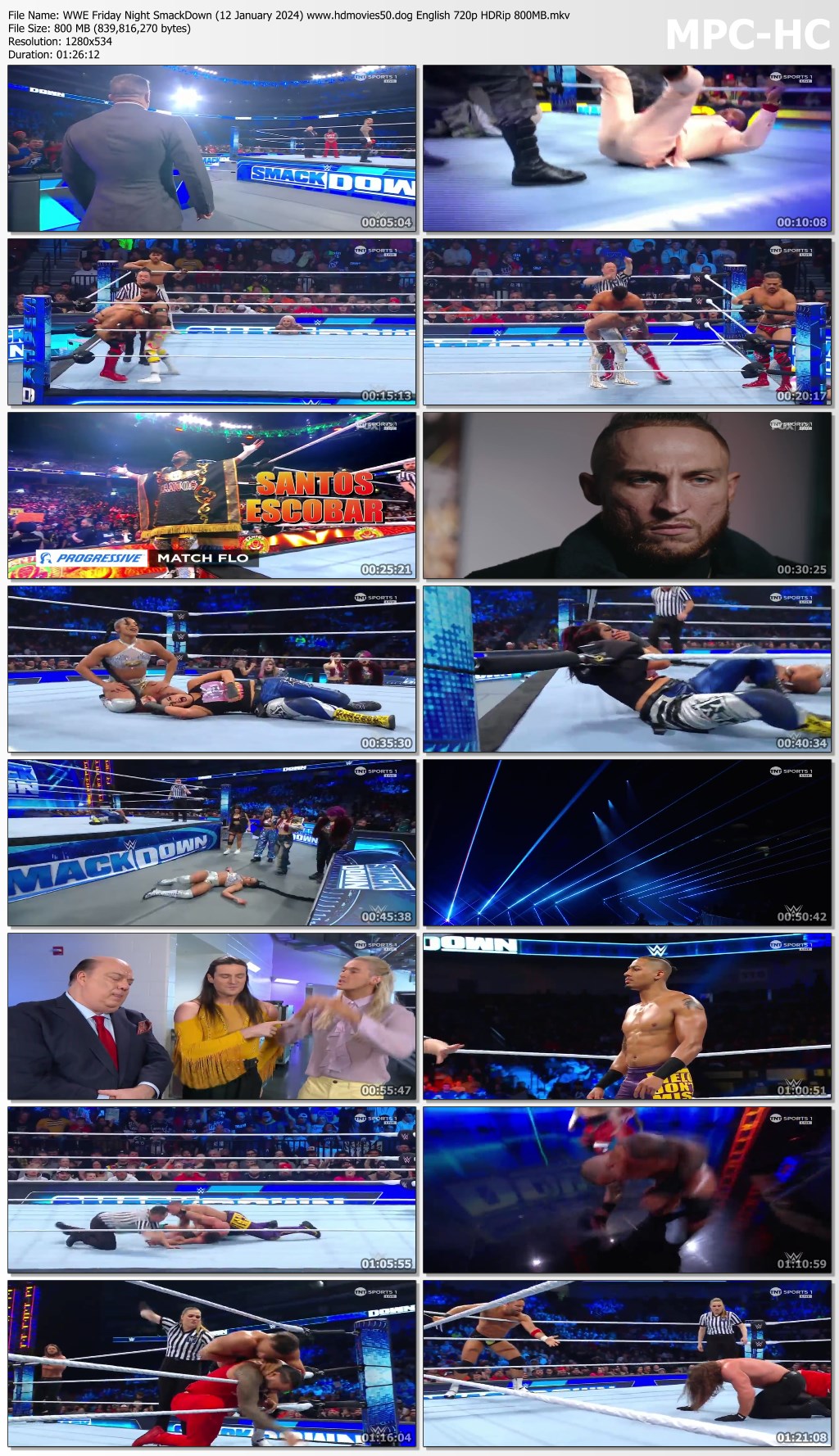 WWE Friday Night SmackDown 12 January 2024 www.hdmovies50.dog English 720p HDRip 800MB.mkv thumbs
