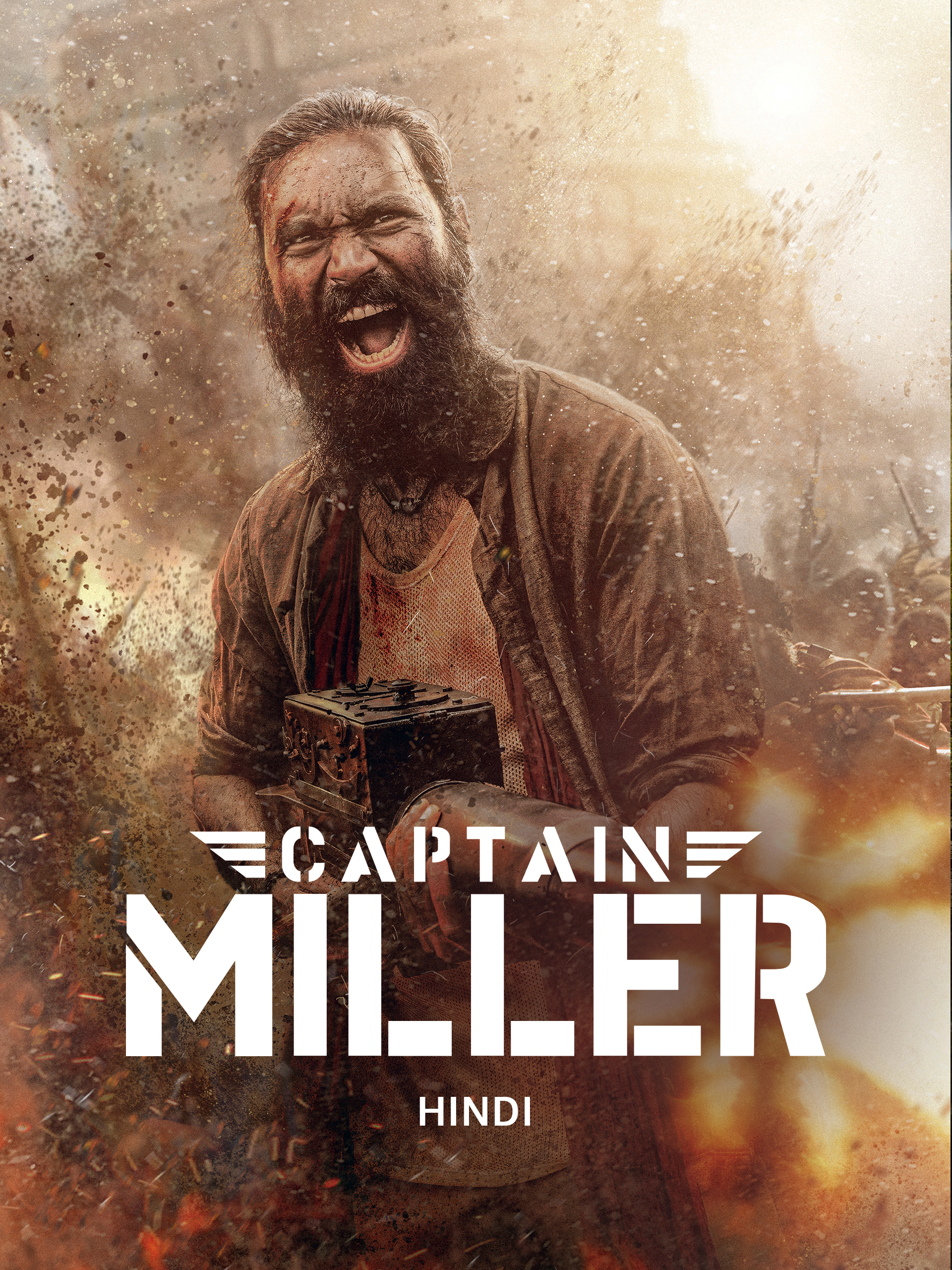 Captain Miller (2024) 480p HDRip Hindi ORG Dual Audio Movie ESubs [550MB]