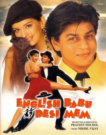 English Babu Desi Mem (1996) 480p HDRip Full Hindi Movie ESubs [500MB]