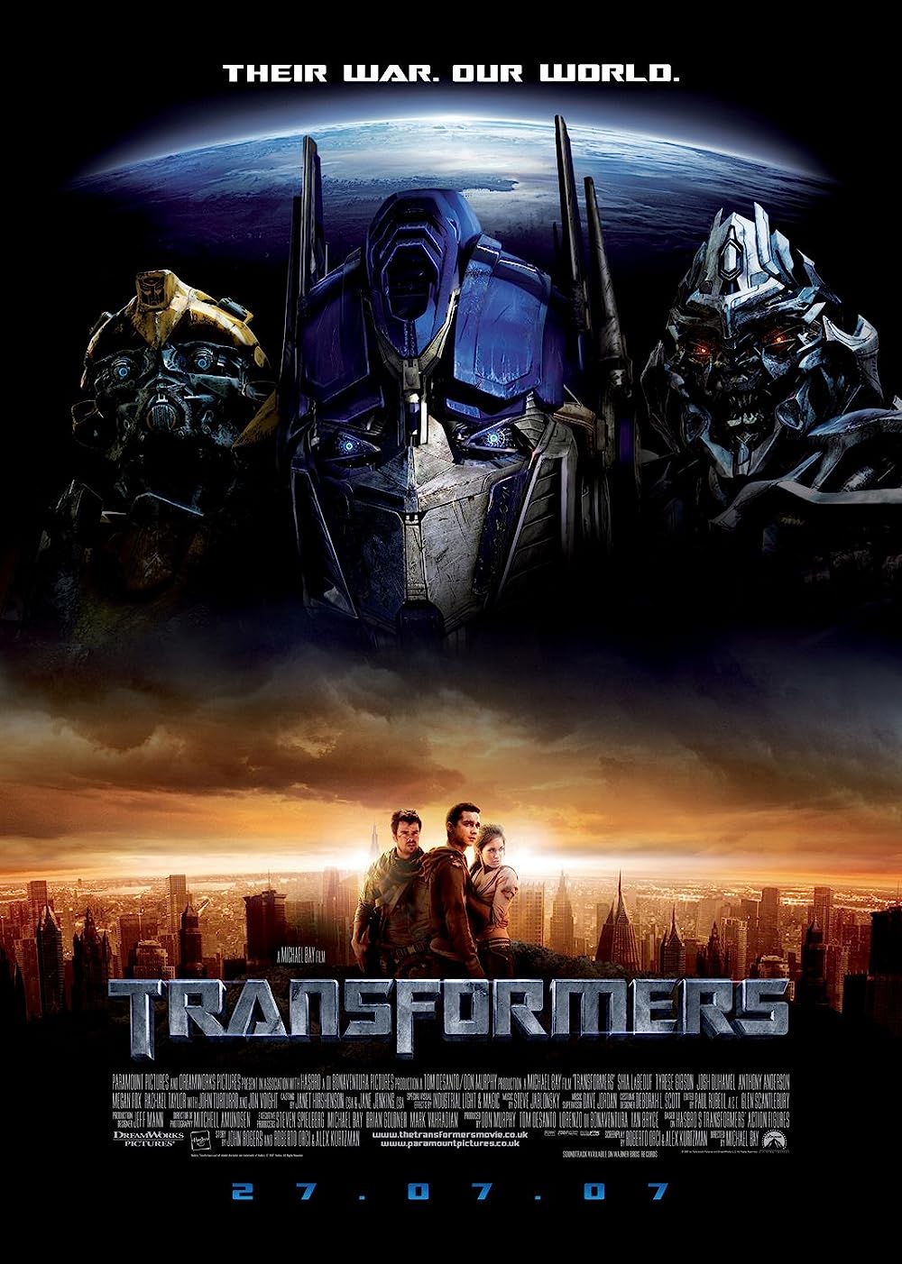 Transformers (2007) 480p BluRay Hindi ORG Dual Audio Movie ESubs [500MB]