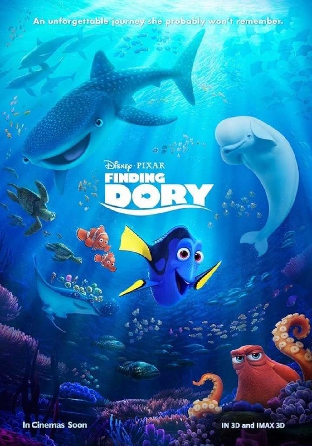 Finding Dory (2016) 480p BluRay Hindi ORG Dual Audio Movie ESubs [400MB]